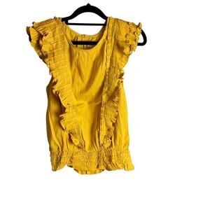 NWT Do + Be Ruffle oversized sleeveless blouse top womenâs sz Sm